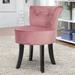 House of Hampton® Dammian Contemporary Velvet Vanity Chair Accent Rivet Chair Makeup Stool For Living Room Bedroom Wood/Upholstered/Velvet | Wayfair