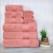 Hashtag Home Agridaki Turkish Cotton 9 Piece Solid Ultra-Plush Heavyweight Towel Set Terry Cloth/Turkish Cotton in Red/Pink | 28 W in | Wayfair
