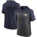 Men's Nike Heathered Charcoal/Navy Denver Broncos Performance Hoodie T-Shirt