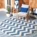 SAFAVIEH Courtyard Merlene Chevron Indoor/ Outdoor Waterproof Patio Backyard Rug