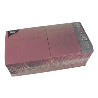 Papstar Serviette 3-lagig einfarbig 40x40 cm 250 Stück rot, 40x40 cm Image