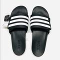 Adidas Shoes | New- Men’s Unisex Adidas Adilette Comfort Slides (Adjustable Top) | Color: Black/White | Size: Various