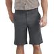 Dickies Men's 11 Inch Active Waist Washed Chino Short Work Utility, Rinsed Charcoal, 36