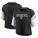 Women's Nike Black/White Las Vegas Raiders Nickname Tri-Blend Performance Crop Top