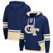 Men's Colosseum Navy Georgia Tech Yellow Jackets Lace Up 3.0 Pullover Hoodie
