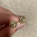 Free People Jewelry | Free People Gold Sun Face Stud Earrings | Color: Gold | Size: Os