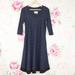 Anthropologie Dresses | Anthro Saturday Sunday Navy Fit & Flare Dress Xs | Color: Black/Blue | Size: Xs