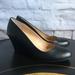 Jessica Simpson Shoes | Jessica Simpson Black Wedge Heel Size 10m | Color: Black/White | Size: 10