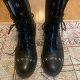 Michael Kors Shoes | Michael Kors Star Combat Boots | Color: Black/Gold | Size: 6
