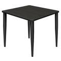 "Kahlo 30"" Square Tapered Leg Table- Ash Grey/ Black - Regency TPL3030AGBK"