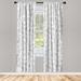 East Urban Home Microfiber Floral Semi-Sheer Rod Pocket Curtain Panels Microfiber in Blue/Green/White | 63 H in | Wayfair