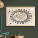 East Urban Home Ambesonne Sketchy Wall Art w/ Frame, Sun & Moon Celestial Composition Day`S Cycle Inspiration | Wayfair