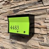 TedStuff RetroBox Locking Wall Mounted Mailbox Aluminum in Green/Black | 10 H x 15 W x 6 D in | Wayfair RBWB-LL