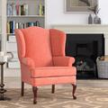 Wingback Chair - Lark Manor™ Mandalay 28" W Wingback Chair Polyester/Fabric in Pink | 42 H x 28 W x 35 D in | Wayfair