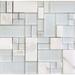 Tile Club 11.7" x 11.7" Glass Grid Mosaic Wall & Floor Tile Mixed Material/Glass in White | 1.9 H x 1.9 W x 0.3125 D in | Wayfair WFCAS88023A