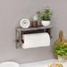 Gracie Oaks Wall-Mounted Paper Towel Holder w/ Display Shelf Wood in Brown | 9.1 H x 5.5 W x 15 D in | Wayfair 128C356D9DEE4FDF9EAAD0FE357C23E8