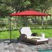 Arlmont & Co. Linnett 120" Beach Umbrella Metal in Red | 120 W x 120 D in | Wayfair A594B41485944772AF13739945E84202