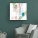 Wrought Studio™ Candy Jacket I by June Erica Vess - Wrapped Canvas Painting Canvas in Blue/Brown/Green | 14 H x 14 W x 2 D in | Wayfair