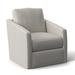 Swivel Chair - Landry Bernhardt Swivel Chair Chenille/Polyester/Velvet/Bouclé/Other Performance Fabrics in White/Brown | Wayfair B8523S_5555-000