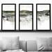 Brayden Studio® River Flow by Carol Robinson - 3 Piece Picture Frame Painting Plastic/Acrylic in Black/Gray/Green | 33.5 H x 52.5 W x 1 D in | Wayfair