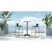 AllModern Avers Round 2 - Person 23.75" Long Bar Height Outdoor Dining Set Metal in White/Black | 23.75 W x 23.75 D in | Wayfair