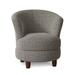Barrel Chair - Mercury Row® Renard 32" W Swivel Barrel Chair Polyester in Brown/Red | 33 H x 32 W x 30.25 D in | Wayfair