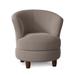 Barrel Chair - Mercury Row® Renard 32" W Swivel Barrel Chair Polyester in Brown/Red | 33 H x 32 W x 30.25 D in | Wayfair