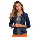 K Jordan Denim Jean Jacket (Size XL) Dark Vintage Wash, Cotton,Elastine