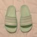 Adidas Shoes | Adidas Mint Green Slides Sz 5 Euc | Color: Green | Size: 5g