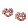 Kate Spade Jewelry | Kate Spade Rose Gold Loves Me Knot Earrings | Color: Gold/Pink | Size: Os