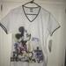 Disney Tops | Disney Mickey Scrub Top Nwt Size Small. Bin P | Color: White | Size: S