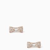 Kate Spade Jewelry | Kate Spade Ready Rose Gold Set Bow Pave Bow Studs | Color: Gold | Size: Os