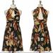 Anthropologie Dresses | Anna Sui Silk Nagia Iris Floral Dress | Color: Black/Gold | Size: 4