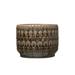 8" Round Embossed Stoneware Planter with Reactive Glaze Finish (Holds 7" pot/Each one will vary) - Brown