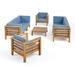 Oana Outdoor 8-seat Acacia Sofa and Club Chair Set by Christopher Knight Home