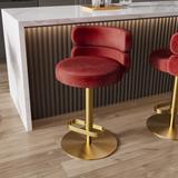 Mid-Century Modern Italian Bar stool Height Adjustable