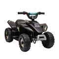 HOMCOM 6V Kids Electric Ride on Car ATV Toy Quad Bike w/Forward Reverse Functions Toddlers for 18-36 Months Old Black