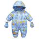 Happy Cherry Toddler Baby Snowsuit Romper Hooded Coat Zipper Down Jumpsuit with Gloves Cute Outfit Bodysuit 18-24 Months