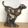 Animal Crackers Labrador figurine on rocks, cast in heavy weight cold cast bronze, fabulous quality sculpture designed by David Geenty, boxed