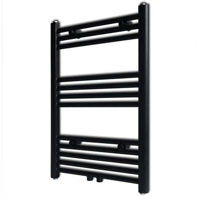 Vidaxl - Handtuchheizkörper Warmwasser Gerade Schwarz 500x764 mm Image