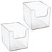 mDesign Plastic Food Storage Organizer Bin for Kitchen, 2 Pack - Clear