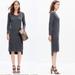 Madewell Dresses | Madewell Side Slit Grey Ribbed Midi Sweater Dress | Color: Gray | Size: Xs