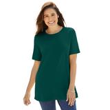 Plus Size Women's Perfect Short-Sleeve Crewneck Tee by Woman Within in Emerald Green (Size S) Shirt