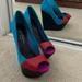 Jessica Simpson Shoes | Jessica Simpson Wedges Size 6.5 | Color: Blue/Red | Size: 6.5