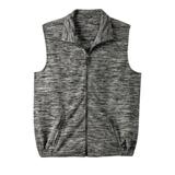 Men's Big & Tall Explorer Plush Fleece Zip Vest by KingSize in Charcoal Marl (Size 2XL)