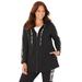 Plus Size Women's French Terry Motivation Jacket by Catherines in Black Camo (Size 5X)