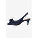 Wide Width Women's Yazmine Slingback Pump by J. Renee in Navy (Size 9 1/2 W)