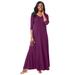 Plus Size Women's Double-V Maxi Dress by Jessica London in Dark Berry (Size 18 W)