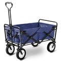LIFE CARVER Garden Cart Foldable Pull Wagon Hand Cart Garden Transport Cart Collapsible Portable Folding Cart