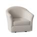 Barrel Chair - Braxton Culler Weston 34" Wide Swivel Barrel Chair Cotton/Fabric in Gray | 32 H x 34 W x 34 D in | Wayfair 635-005/0851-94